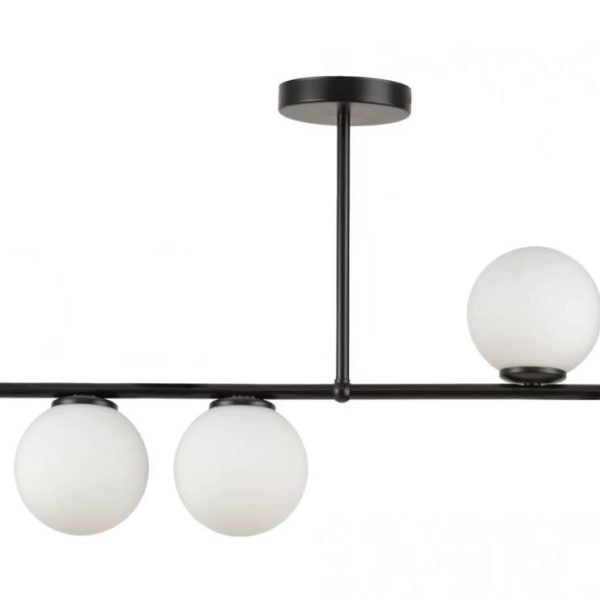 Φωτιστικό LED Lux Gold Modern Nordic με 5 Λευκές Μπάλες, Μοντέλο DM8868-5 - Κομψός Φωτισμός για Σύγχρονους Χώρους