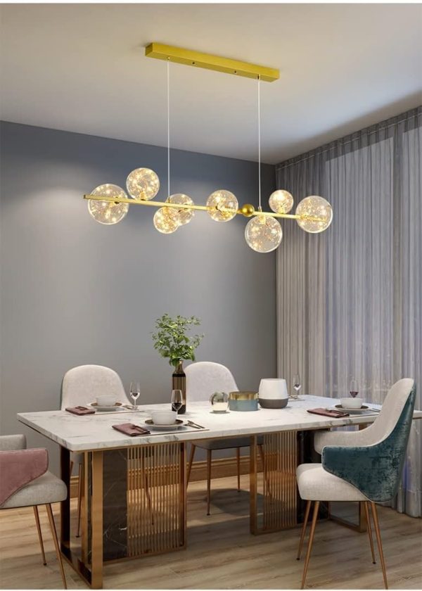 <strong>Πολυτελής LED Φωτιστικό Οροφής Χρυσό, 70W με 8 Διάφανες Λάμπες - Εξαιρετικός Φωτισμός και Μοντέρνος Σχεδιασμός DM-DX6603/8 GD</strong>
