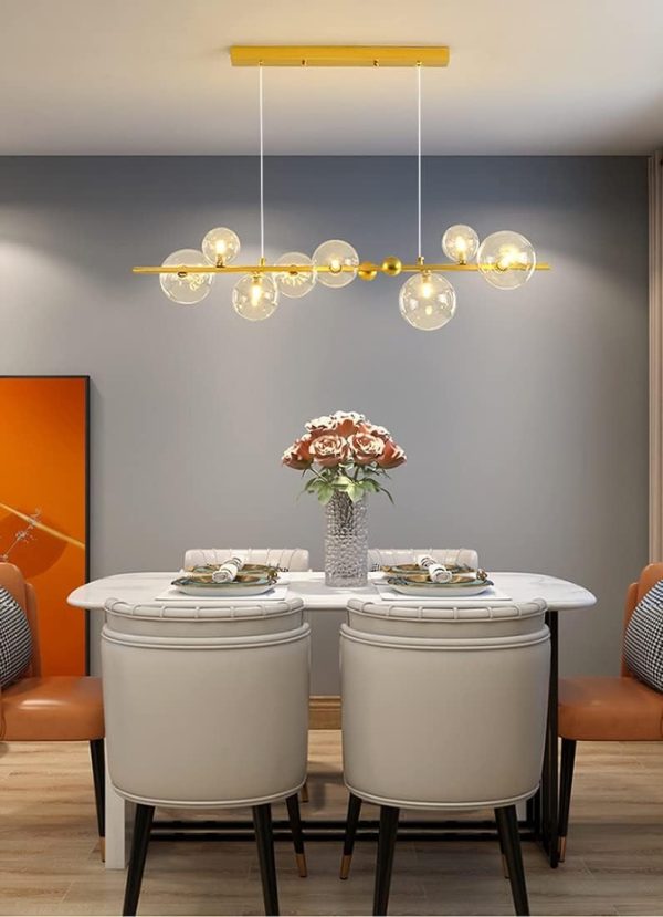 <strong>Πολυτελής LED Φωτιστικό Οροφής Χρυσό, 70W με 8 Διάφανες Λάμπες - Εξαιρετικός Φωτισμός και Μοντέρνος Σχεδιασμός DM-DX6603/8 GD</strong>