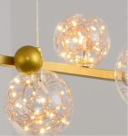 <strong>Πολυτελής LED Φωτιστικό Οροφής Χρυσό, 70W με 8 Διάφανες Λάμπες - Εξαιρετικός Φωτισμός και Μοντέρνος Σχεδιασμός DM-DX6603/8 GD</strong>