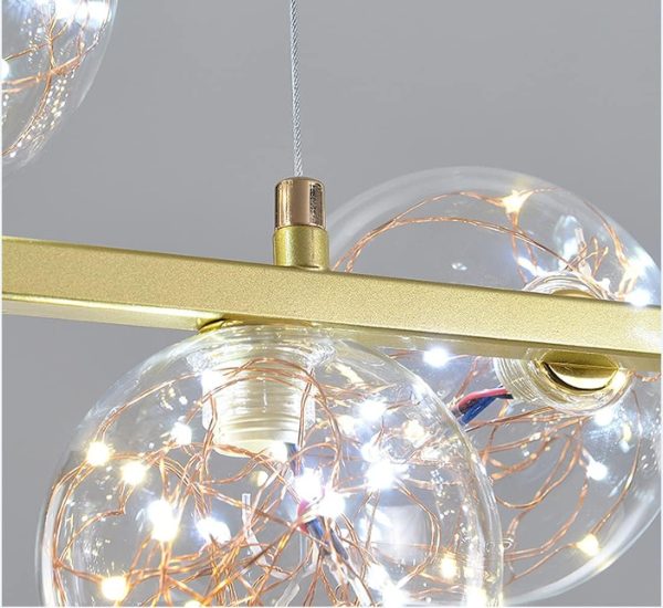 <strong>Πολυτελής LED Φωτιστικό Οροφής Χρυσό, 70W με 8 Διάφανες Λάμπες - Εξαιρετικός Φωτισμός και Μοντέρνος Σχεδιασμός DM-DX6603/8 GD</strong>