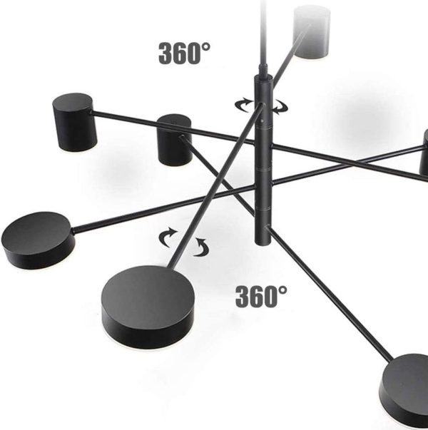 Κρεμαστό φωτιστικό LED με τηλεχειρισμό Wi-Fi 2,4 GHz με ρυθμιζόμενη ένταση φωτός/ψυχρό/θερμό/φυσικό φως DM-G4109 Μαύρο.