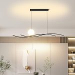 Κρεμαστό φωτιστικό LED με τηλεχειρισμό Wi-Fi 2,4G, φως/κρύο/ζεστό/φυσικό φως, ρυθμιζόμενη ένταση DM-G4063 BK.