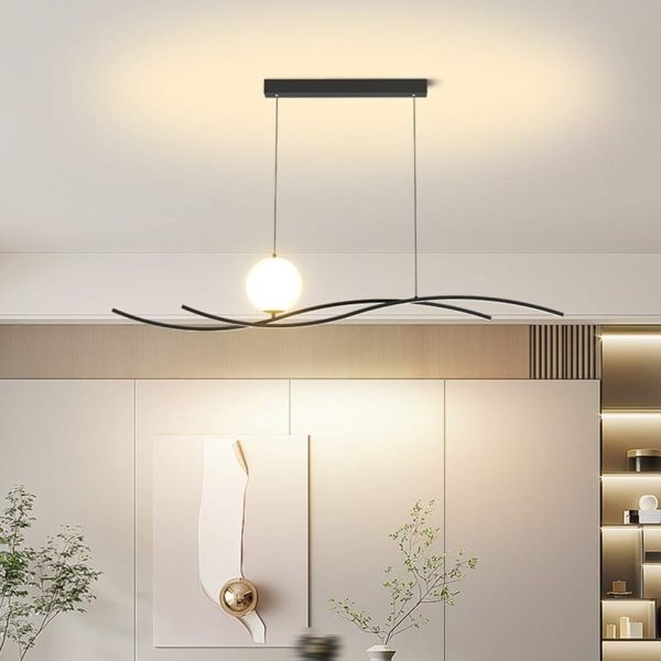 Κρεμαστό φωτιστικό LED με τηλεχειρισμό Wi-Fi 2,4G, φως/κρύο/ζεστό/φυσικό φως, ρυθμιζόμενη ένταση DM-G4063 BK.
