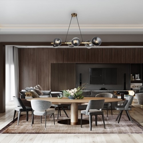 Κρεμαστό Φωτιστικό Titan Κομψό E27 x 6, DM-MX401/6 - Σύγχρονος Σχεδιασμός και Εντυπωσιακός Φωτισμός για Κάθε Χώρο