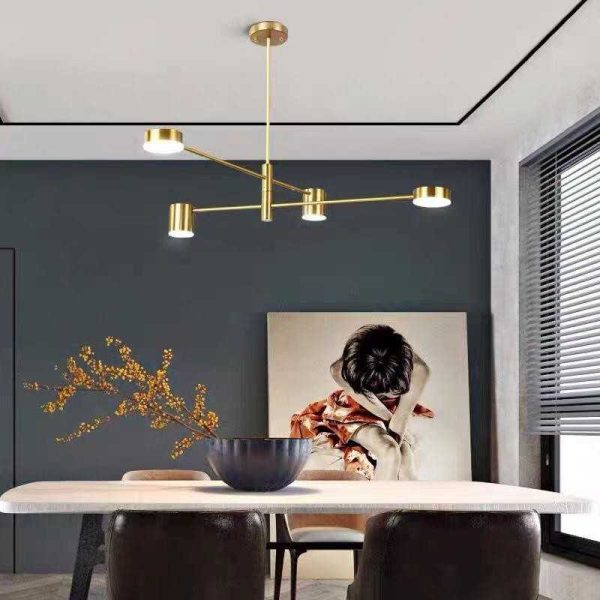 Κρεμαστό φωτιστικό LED με τηλεχειρισμό Wi-Fi 2,4 GHz με ρυθμιζόμενη ένταση φωτός/ψυχρό/θερμό/φυσικό φως DM-G4109 Χρυσό.