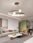 Κρεμαστό LED Φωτιστικό με Τηλεχειρισμό WiFi 2.4G, Ρυθμιζόμενο Φως Κρύο/Ζεστό/Ουδέτερο, Προηγμένος Φωτισμός και Σύγχρονο Στυλ DM-G4128 Μαύρο