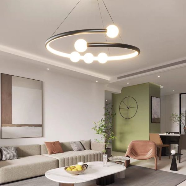 Κρεμαστό LED Φωτιστικό με Τηλεχειρισμό WiFi 2.4G, Ρυθμιζόμενο Φως Κρύο/Ζεστό/Ουδέτερο, Προηγμένος Φωτισμός και Σύγχρονο Στυλ DM-G4128 Μαύρο