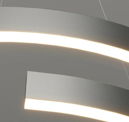 Κρεμαστό LED Φωτιστικό με Τηλεχειρισμό WiFi 2.4G, Ρυθμιζόμενο Φως Κρύο/Ζεστό/Ουδέτερο, 120cm, Προηγμένος Φωτισμός και Σύγχρονο Στυλ DM-G4125 Λευκό