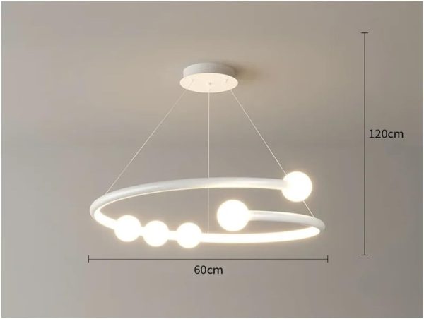 Κρεμαστό LED Φωτιστικό με Τηλεχειρισμό WiFi 2.4G, Ρυθμιζόμενο Φως Κρύο/Ζεστό/Ουδέτερο, Προηγμένος Φωτισμός και Σύγχρονο Στυλ DM-G4128 Μαύρο