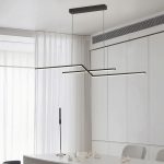 Κρεμαστό LED Φωτιστικό με Τηλεχειρισμό WiFi 2.4G, Ρυθμιζόμενο Φως Κρύο/Ζεστό/Ουδέτερο, 120cm, Προηγμένος Φωτισμός και Σύγχρονο Στυλ DM-G4125 Μαύρο