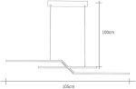 Κρεμαστό LED Φωτιστικό με Τηλεχειρισμό WiFi 2.4G, Ρυθμιζόμενο Φως Κρύο/Ζεστό/Ουδέτερο, 120cm, Προηγμένος Φωτισμός και Σύγχρονο Στυλ DM-G4125 Μαύρο