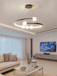 Κρεμαστό LED Φωτιστικό με Τηλεχειρισμό WiFi 2.4G, Ρυθμιζόμενο Φως Κρύο/Ζεστό/Ουδέτερο, Προηγμένος Φωτισμός και Σύγχρονο Στυλ DM-G4128 Μαύρο