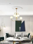 Κρεμαστό φωτιστικό DM Living Exclusive, Μοντέλο DM5968-6, Με Λεπτομερή Καπέλα - Χρυσός Σχεδιασμός, 6 X E27, Ιδανικό Για Σαλόνια Ή Πολυτελείς Δωμάτια