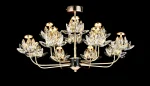 Κρεμαστό φωτιστικό LED DM Living Modern, Μοντέλο DM3532-8+4, Με Κρυστάλλινη Υφή - Κομψός Φωτισμός 48W, Ιδανικός Για Πολυτελή Σαλόνια