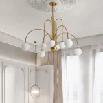 Κρεμαστό φωτιστικό DM Living Premium, Μοντέλο DM5967-8, Με Κομψές Κουμπώσεις - Σύγχρονος Φωτισμός Με 8 X G9, Ιδανικός Για Χώρους Υψηλής Κλάσης