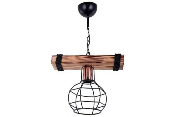 Κρεμαστό Ρουστίκ DM Living, Μοντέλο DM5719-1, Αυθεντικός Σχεδιασμός Με Βάση E27 - Ρυθμιζόμενο Ύψος και Κομψό Μαύρο Φινίρισμα