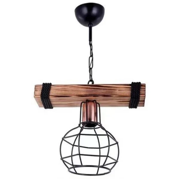 Κρεμαστό Ρουστίκ DM Living, Μοντέλο DM5719-1, Αυθεντικός Σχεδιασμός Με Βάση E27 - Ρυθμιζόμενο Ύψος και Κομψό Μαύρο Φινίρισμα