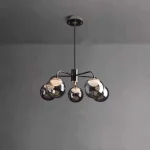 Σύγχρονο Φωτιστικό DM Living, Μοντέλο DM5970-5, Με Καπέλα και Χρωμίου Φινίρισμα - 5 Βάσεις E27 Για Προηγμένο Φωτισμό