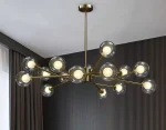 Κρεμαστό φωτιστικό DM Living Κομψό, Μοντέλο DM5965-15, Με Καπέλα - Εκλεπτυσμένος Φωτισμός Με 15 X G9, Ιδανικό Για Πολυτελή Εσωτερικά.