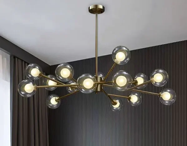 Κρεμαστό φωτιστικό DM Living Κομψό, Μοντέλο DM5965-15, Με Καπέλα - Εκλεπτυσμένος Φωτισμός Με 15 X G9, Ιδανικό Για Πολυτελή Εσωτερικά.