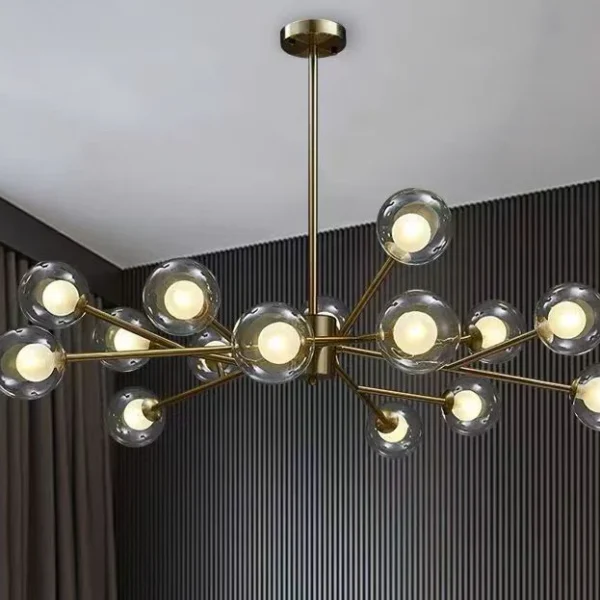 Κρεμαστό φωτιστικό DM Living Κομψό, Μοντέλο DM5965-15, Με Καπέλα - Εκλεπτυσμένος Φωτισμός Με 15 X G9, Ιδανικό Για Πολυτελή Εσωτερικά.