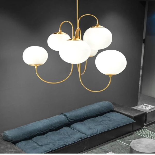 Κρεμαστό φωτιστικό DM Living Exclusive, Μοντέλο DM5968-6, Με Λεπτομερή Καπέλα - Χρυσός Σχεδιασμός, 6 X E27, Ιδανικό Για Σαλόνια Ή Πολυτελείς Δωμάτια