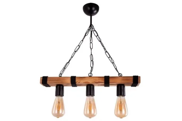 Κρεμαστό Ρουστίκ DM Living, Μοντέλο DM5718-3, Κομψός Σχεδιασμός Με 3 X E27 - Ρυθμιζόμενο Ύψος και Προηγμένο Μαύρο Φινίρισμα