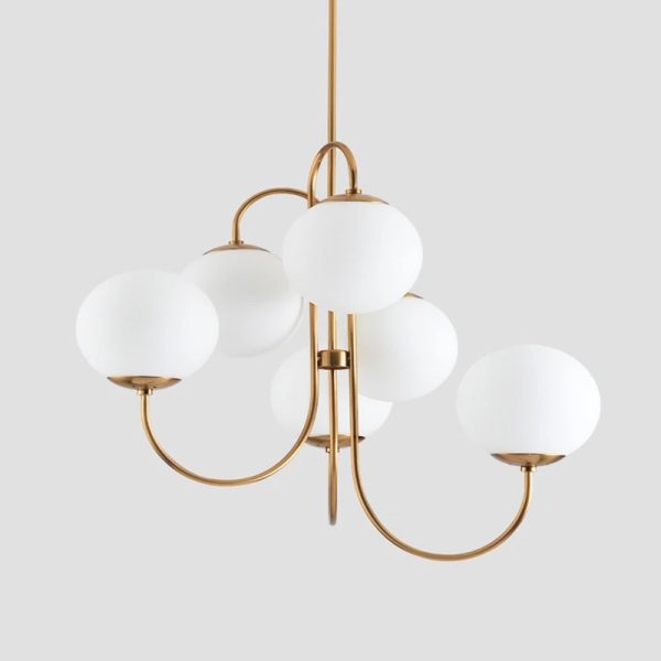 Κρεμαστό φωτιστικό DM Living Exclusive, Μοντέλο DM5968-6, Με Λεπτομερή Καπέλα - Χρυσός Σχεδιασμός, 6 X E27, Ιδανικό Για Σαλόνια Ή Πολυτελείς Δωμάτια