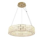 Κρυστάλλινο Φωτιστικό LED DM Living Εκλεπτυσμένο, Μοντέλο DM70030-500, Υφή Κρυστάλλου - 60W, Χρυσό, Ιδανικό Για Υψηλής Κλάσης Εσωτερικούς Χώρους