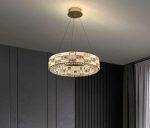 Κρυστάλλινο Φωτιστικό LED DM Living Εκλεπτυσμένο, Μοντέλο DM70030-500, Υφή Κρυστάλλου - 60W, Χρυσό, Ιδανικό Για Υψηλής Κλάσης Εσωτερικούς Χώρους