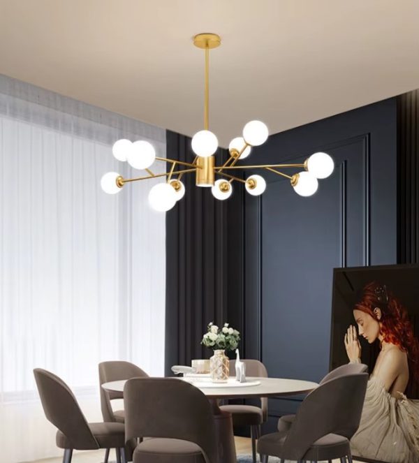 Κρεμαστό φωτιστικό DM Living Κομψό, Μοντέλο DM5965-15, Με Καπέλα - Εκλεπτυσμένος Φωτισμός Με 15 X G9, Ιδανικό Για Πολυτελή Εσωτερικά.