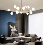 Κρεμαστό φωτιστικό DM Living Κομψό, Μοντέλο DM5965-15, Με Καπέλα - Εκλεπτυσμένος Φωτισμός Με 15 X G9, Ιδανικό Για Πολυτελή Εσωτερικά.