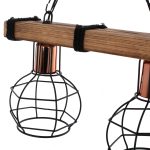 Κρεμαστό Φωτιστικό DM Living, Μοντέλο DM5719-2, Ρουστίκ Στυλ Με Δύο Πηγές Φωτός E27 - Ιδανικό Για Ζεστές Ατμόσφαιρες, Μαύρο