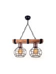 Κρεμαστό Φωτιστικό DM Living, Μοντέλο DM5719-2, Ρουστίκ Στυλ Με Δύο Πηγές Φωτός E27 - Ιδανικό Για Ζεστές Ατμόσφαιρες, Μαύρο
