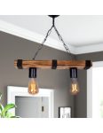 Κρεμαστό Ρουστίκ DM Living, Μοντέλο DM5718-2, Κομψός Σχεδιασμός Με 2 X E27 - Ρυθμιζόμενο Ύψος και Προηγμένο Μαύρο Φινίρισμα