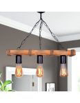 Κρεμαστό Ρουστίκ DM Living, Μοντέλο DM5718-3, Κομψός Σχεδιασμός Με 3 X E27 - Ρυθμιζόμενο Ύψος και Προηγμένο Μαύρο Φινίρισμα