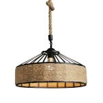 Κρεμαστό Ρουστίκ DM Living, Μοντέλο DM608-1, 1 x E27, Ρυθμιζόμενο Ύψος, Μαύρο