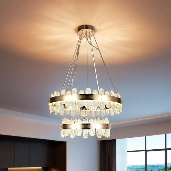 Κρεμαστό φωτιστικό LED RFAN με 2 LED και τηλεχειριστήριο, 3 τύποι φωτισμού, ρυθμιζόμενη ένταση.