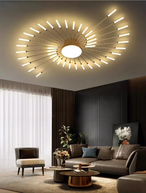 Φωτιστικό LED DM Living, Μοντέλο DM5966-42, 3 Τύποι Φωτισμού, 60W, Χρυσό