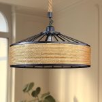 Κρεμαστό Ρουστίκ DM Living, Μοντέλο DM609-1, 1 x E27, Ρυθμιζόμενο Ύψος, Μαύρο