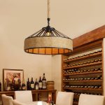 Κρεμαστό Ρουστίκ DM Living, Μοντέλο DM607-1, 1 x E27, Ρυθμιζόμενο Ύψος, Μαύρο