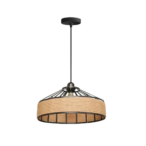 Κρεμαστό Ρουστίκ DM Living, Μοντέλο DM607-1, 1 x E27, Ρυθμιζόμενο Ύψος, Μαύρο