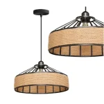 Κρεμαστό Ρουστίκ DM Living, Μοντέλο DM607-1, 1 x E27, Ρυθμιζόμενο Ύψος, Μαύρο