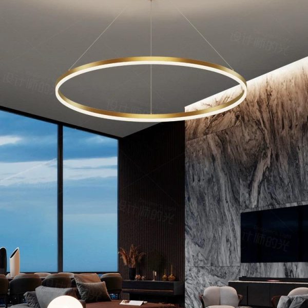 Ελλάσματα LED D80CM Ελάχιστος Δακτύλιος με Τηλεχειριστήριο wifi 2.4G Χρυσή φωτεινότητα/ ψυχρή / θερμή/ ουδέτερη ρυθμιζόμενη ένταση DM5205-800 GD