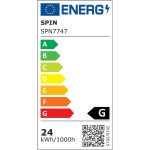 Τετράγωνο Σποτ LED 280X280X37mm, επιφανειακό, 24W=200W, 2700K, θερμό φως